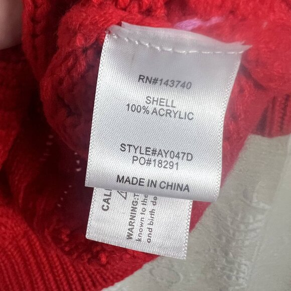 Hyacinth House Scarlett pink red colorblock chunky sweater dress Tuckernuck M - Picture 9 of 10